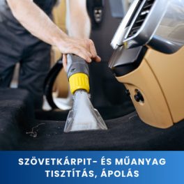 Szövetkárpit- és műanyag tisztítás, ápolás